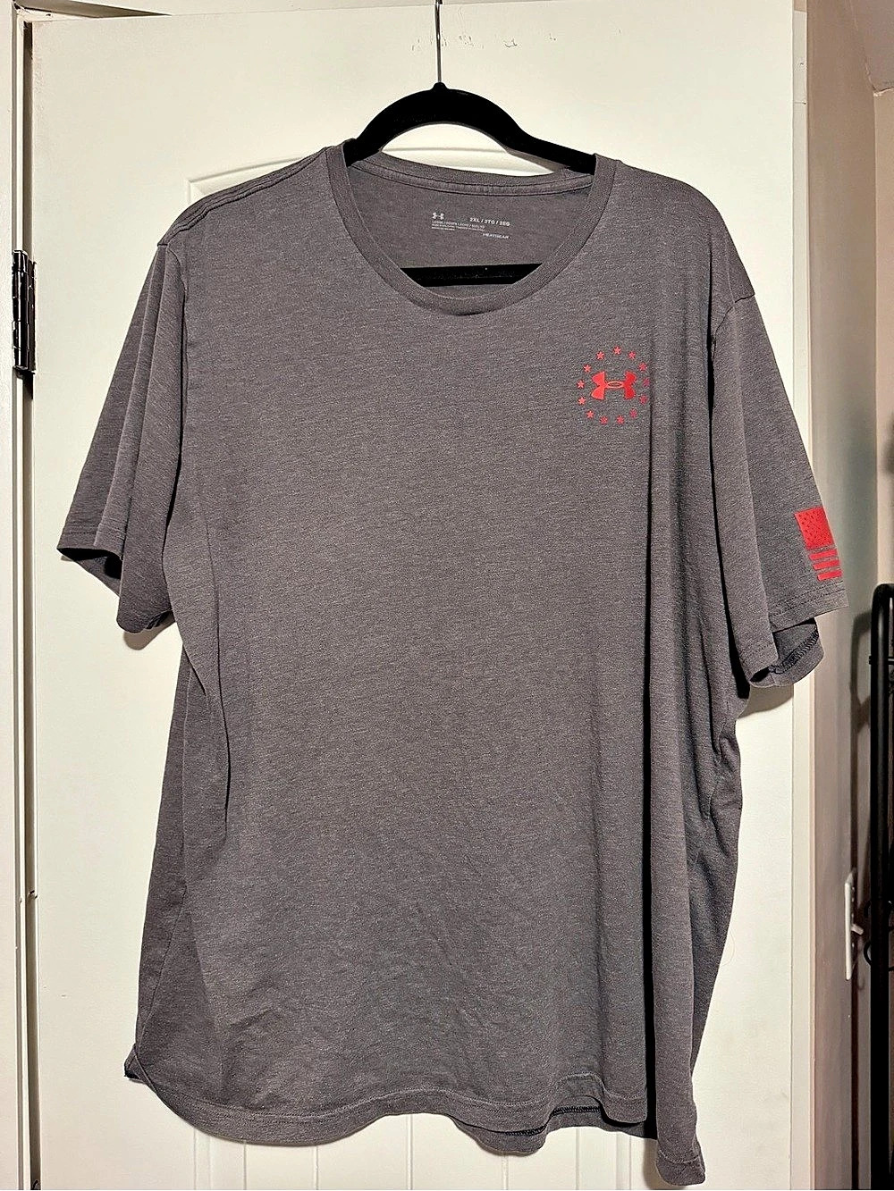 Under Armour Men's UA Freedom Flag Graphic T-Shirt Gray XXL